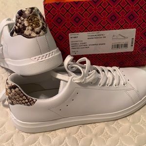Tory Burch white leather sneakers